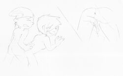 achthenuts anus ass black_and_white breasts cum cum_in_pussy ed_edd_n_eddy edd ejaculation female human kanker_sisters male marie_kanker penis pussy sex short_hair sketch straight straight_hair