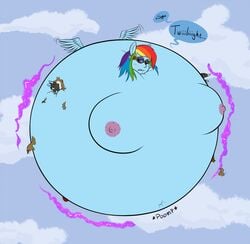 friendship_is_magic my_little_pony plasma-snake rainbow_dash_(mlp) smooth_skin spherical_inflation sunken_head sunken_limbs tagme what