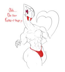 anthro conadolpomp male pokémon_(species) pokemon pokemon_(species) scalie seviper snake tagme thick_thighs twink