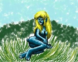 blue_skin shizuru-minamino smurfette tagme the_smurfs