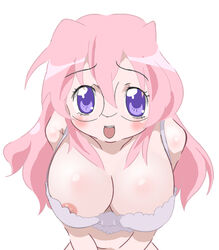 1girls 2d breasts lucky_star miyuki_takara pink_hair solo tagme