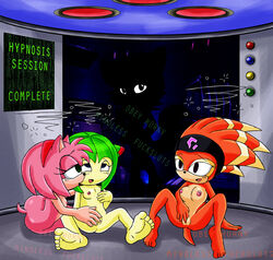 amy_rose anthro cosmo_the_seedrian echidna english_text feet female female_only femsub fingering fiona_fox firemario86 fox fur furry furry_only hedgehog hypnosis indoors interspecies mammal masturbation mind_control monotreme multiple_females multiple_subs seedrian shade_the_echidna sitting sonic_(series) sonic_the_hedgehog sonic_x text yuri