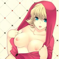 barnaby_brooks_jr barnaby_brooks_jr. blonde_hair breasts female green_eyes hood rule_63 short_hair tiger_and_bunny