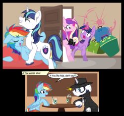 adultery black_eye blue_eyes female friendship_is_magic horn infidelity male my_little_pony princess_cadance_(mlp) rainbow_dash_(mlp) sherathoz shining_armor_(mlp) spread_legs spreading straight straight_hair twilight_sparkle_(mlp) wings