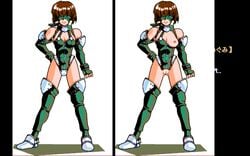 90s comparison discovery_(company) edit game_cg mask nude_filter one_breast_out photoshop pixel_art pussy shaved_pussy uncensored valkyrie_the_power_beauties white_background zaiu8