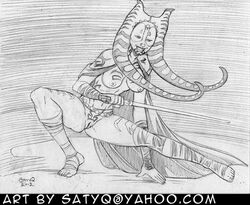 black_and_white satyq shaak_ti star_wars tagme togruta