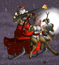 anthro furry reindeer santa tagme zp92