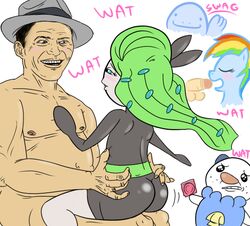 crossover female frank_sinatra friendship_is_magic male meloetta my_little_pony oshawott pokemon pokemon_(species) pokemon_bw pokemon_gsc quagsire quagsire_(artist) rainbow_dash_(mlp) straight_hair what