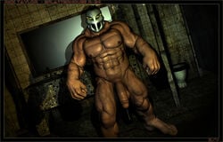 3d dutch_angle huge_muscles human male male_only mask mostly_nude rick_taylor solo splatterhouse tagme terror_mask