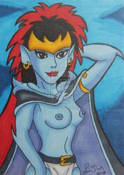 blue_skin demona disney gargoyles ladynin-chan nipples tagme