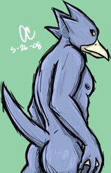 ass color golduck male male_only nipples nude pokemon side_view sketch solo tagme