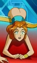 ass ass_up bottomless das_booty edit female human long_hair low_res low_resolution lowres nude_filter orange_hair red_hair redhead sam_(totally_spies) totally_spies