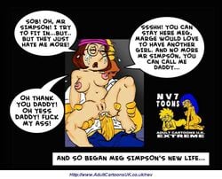 crossover cum family_guy female homer_simpson human incest_play lisa_simpson male marge_simpson meg_griffin nev straight tagme tears the_simpsons yellow_body