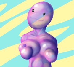 anthro breasts color ditto female female_ditto female_only nipples nude pokemon pokemon_(species) pokemon_rgby quagsire_(artist) solo tagme