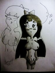 disney monochrome nipples phineas_and_ferb rough_sketch stacy_hirano tagme