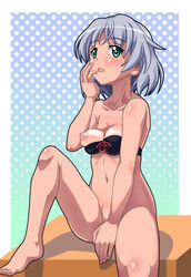 blush bra doku_donguri medium_breasts sanya_v_litvyak strike_witches tagme tanline