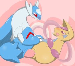 blush color cresselia female feral insertion interspecies latios male nude penis pokemon pokemon_(species) sex straight tagme vulva