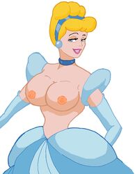 1girls big_breasts breasts cinderella_(1950_film) cinderella_(disney) disney disney_princess duckymomoisme exposed_breasts female female_only human nipples solo solo_female topless white_background