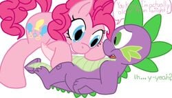 dragon earth_pony equine female friendship_is_magic haiku horse male my_little_pony pinkie_pie_(mlp) pony sncunleashed spike spike_(mlp) straight_hair