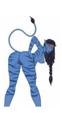 1girls alien alien_girl alien_only animated anus areolae ass avatar bent_over blue blue_skin breasts butt butt_crack dat_ass feline female female_only hanging_breasts looking_back low_res na'vi neytiri nipples presenting raised_tail tail