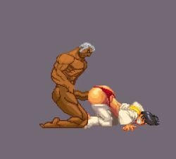 1boy 1girls 2d 2d_animation alternate_ass_size animated asian asian_female ass big_ass big_penis black_hair breasts brown_skin brown_skinned_male bubble_ass bubble_butt capcom cum cum_in_pussy cum_inside female from_behind from_behind_position hourglass_figure japanese_female karate karate_gi large_ass light-skinned_female light_skin long_penis m.u.g.e.n makoto_(street_fighter) male moaning penetration penis pixel_animation pixel_art pussy sex short_hair sound straight street_fighter street_fighter_iii tagme teramussa thong thong_aside tomboy underboob urien vaginal_penetration video wide_hips