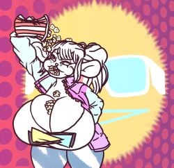 big_breasts breasts cleavage cosmicdairy female furry huge_breasts kimberly_(dullvivid) tagme thick_thighs wide_hips