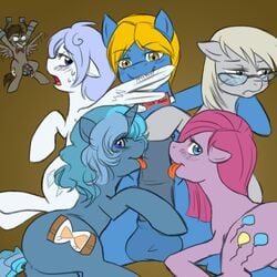 ass balls blue_fur derpy_hooves doctor_whooves equine friendship_is_magic harem horn horse my_little_pony oral pegasus penis pinkamena_(mlp) pinkie_pie_(mlp) pony smooth_skin species_swap the_master unicorn wings