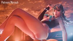 1boy 1girls 3d 3d_animation 728kaya blue_eyes blue_hair brown_hair clothed clothing eyewear_on_head female heterochromia light-skinned_female light_skin luna_snow luna_snow_(cool_summer) luna_snow_(marvel_rivals) male male/female marvel marvel_comics marvel_rivals nyrouh seol_hee sex sound split-color_hair straight sunglasses_on_head tagme two-tone_hair video white_hair