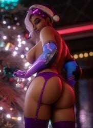 1girls 3d 3d_(artwork) ass ass_bigger_than_head axistryker big_breasts big_thighs breasts breasts_out bubble_ass bubble_butt christmas curvy curvy_body curvy_female curvy_figure curvy_hips fat_ass garter_straps hairy hairy_pussy hourglass_figure hourglass_figured_female lace massive_ass nipples nude nude_female overwatch panties pubes pubic_hair pussy pussy_lips sideboob sombra stockings thick_ass thick_legs thick_thighs thighs thunder_thighs thunderthighs tits tits_out vagina variant variant_set wide_hips wide_thighs