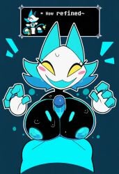 ai_generated deltarune deltarune_chapter_2 disembodied_hand noir_genesis paizuri tasque_manager_(deltarune)
