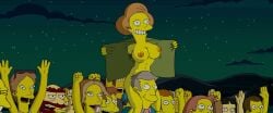 concert edited flashing_breasts nipple_piercing nude_filter screenshot_edit teacher_female the_simpsons the_simpsons_movie