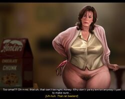 1girls bottomless bottomless_female fat_female feederism holding_underwear jaguarart lois_wilkerson malcolm_in_the_middle mature_female milf nightgown nipples_visible_through_clothing pubic_hair silk_clothing thick_ass thick_thighs