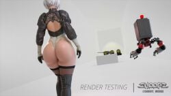 10_seconds 1girls 2robots 3d 3d_(artwork) 3d_animation android android_girl animated anime_girl artist_name artist_signature ass ass_focus back_view background behind_view bending_forward bending_over bent_forward bent_over big_ass big_butt black_topwear bullet_casings bullet_shells butt_focus clothed clothed_female female female_android female_ass female_ass_focus female_butt female_focus female_only from_behind from_behind_position fully_clothed fully_clothed_female goddess_of_victory:_nikke gun high_heels holding holding_firearm holding_gun holding_object holding_weapon jiggle jiggle_physics jiggling_ass jiggling_butt jiggling_thighs large_ass large_butt light-skinned_female light_skin music nier nier:_automata nier_(series) pale-skinned_female pale_skin pawg pod_(nier) robot robot_girl robot_humanoid shooting shooting_gun shooting_range short_animation shorter_than_10_seconds simple_background skindentation snoopz solo solo_female solo_focus sound standing tagme target thick_thighs thigh_boots thighs topwear video video_game_character video_games walking weapon white-haired_female white_background white_hair white_hair_female yorha_2b