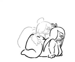 2girls cocky_smile cumflation deep_thrust futa_on_female geministarsign jasperjunez nemora_(roockrt) ramone_(roockrt) roockrt rough rough_sex tagme video yuri