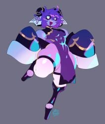 abs athletic athletic_femboy athletic_male bao_bao_(kittbetelgeuse) big_thighs bottom_heavy bottom_heavy_femboy child_bearing_hips chinese_clothes chinese_clothing chinese_dress detached_sleeves drooling fangs femboy femboy_focus femboy_only fit fit_femboy fit_male hair_buns heels high_heels jiangshi jiangshi_costume kittbetelgeuse muscular muscular_femboy muscular_male platform_heels purple_hair red_sclera thick_thighs thigh_highs thighhighs thin_waist vampire vampire_boy vampire_femboy wide_hips