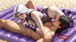 ai_generated artist_request blowjob cougar_milf fellatio liu_kang milf mortal_kombat older_woman_and_younger_man sindel