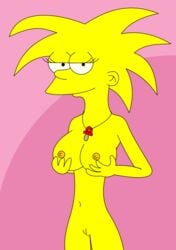 breasts color female female_only front_view fuchuker hair maggie_simpson nipples nude solo standing tagme the_simpsons vulva yellow_body yellow_hair yellow_skin