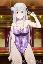 1girl 1girls ai_generated anime breasts curvy curvy_female curvy_figure emilia_(re:zero) eyes female fit hair nsfw re:zero_kara_hajimeru_isekai_seikatsu stickyai tits voluptuous