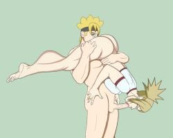 69 69_standing barefoot big_ass big_breasts blonde_hair blowjob boruto:_naruto_next_generations cheating cheating_wife milf naruto naruto_(series) older_female_and_younger_male standing temari uzumaki_boruto