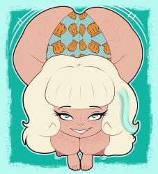 1girls all_fours areolae ass big_ass blonde_hair bottom_heavy breasts bubble_butt fat_ass female female_only freckles high-angle_view huge_ass jackie_lynn_thomas large_ass looking_at_viewer looking_up massive_ass n-kosi n-kosi_(coloring) nipples panties png solo star_vs_the_forces_of_evil thick_ass thick_thighs thunder_thighs topless topless_female viewed_from_above wide_hips