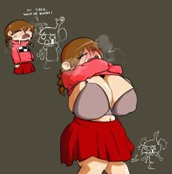 hammerspace hammerspace_breasts hidden_buxom madotsuki monoko sleeper_build sweaty yume_nikki