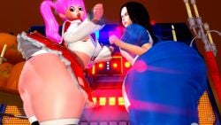 2girls aggressive_sex ahe_gao alice_liddell alice_madness_returns ass ass_expansion ass_focus ass_up big_ass black_hair bubble_butt clothes clothes_ripping crown dancing female female_only glowing_eyes gold_boombox_(prevence) goth goth_girl honey_select hyper hyper_ass one_piece panties perona perona_(one_piece) pink_hair prevence pussy_slam striped striped_legwear tagme tearing thigh_expansion thighhighs thin_waist twerking video wasp_waist wide_hips wide_thighs wobbling_ass
