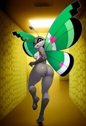 2026 ai_generated anthro antropomorph ass backrooms boobs breasts cute female furry furry_female furry_only gobabsnow medium_breasts nude nude_female pokemon pokemon_(species) pokemorph pussy solo vivillon wings worried worried_expression worried_face worried_female