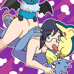 1girls 3boys cyndaquil golduck hinoarashi interspecies pokemon pokephilia sex swoobat