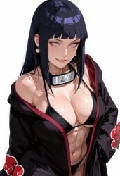 1girls ai_generated akatsuki_(naruto) female female_only hyuuga_hinata long_hair naruto naruto_(series) naruto_shippuden solo solo_female tagme