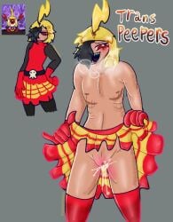 blush commander_peepers cum cum_in_pussy cum_inside fake_hair fake_hair_bun femboy male male_only red_eyes reference_image smiling sunnypawsy trans trans_(lore) trans_man trans_man_(lore) wander_over_yonder