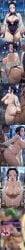 ai_generated comic cumming dark-skinned_male demon dress kochou_shinobu lanr0 lingerie skyscraper slave smile