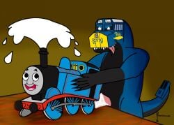 2018 2boys ambiguous_penetration anthro cum cum_inside gay hi_res locomotive male_penetrated male_penetrating male_penetrating_male mattel penetration sex thomas_and_friends thomas_the_tank_engine train trainmorph yaoi