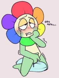 blushing_male crying_male dandy's_world dandy_(dandy's_world) masturbation null