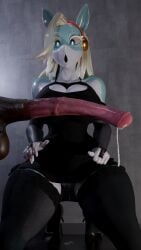 3d 3d_(artwork) big_breasts boku_no_hero_academia female female_focus fox fox_girl furry horsecock ippan_josei juicy_pussy my_hero_academia partially_clothed tall_female thick_thighs wet wet_body